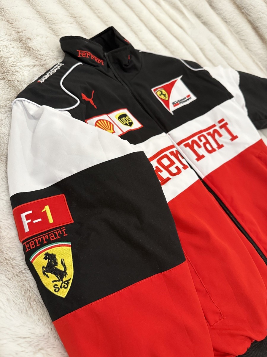 Ferrari Jacket F1 Scuderia Team Racing Bomber (M) Men Red Black