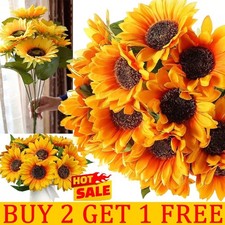 Artificial Large Sunflowers Bouquet Fake Silk Flowers Home Office Party Decor UK