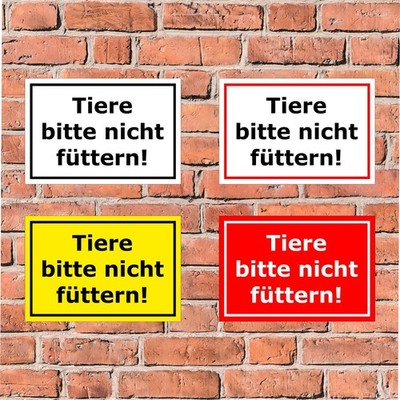 Schild Tiere bitte nicht füttern - Füttern verboten Weide Stall - in 4 Größen