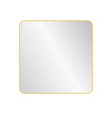Image of Nielsen Home 60x60cm Square Metal Wall Mirror Gold Brushed Aluminium Slim Frame