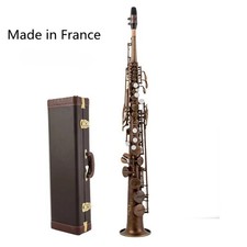France Mark VI Bb Soprano Saxophone Antique Bronze Finish W/ Case Accessories