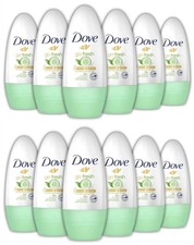Dove Anti-Perspirant Deodorant Roll On Cucumber  Green Tea, Dry 48H ,40ml-12 Pk