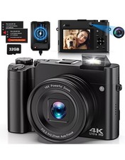 4K Digitalkamera Fotokamera Dual Kamera 64 MP Autofokus Vlogging