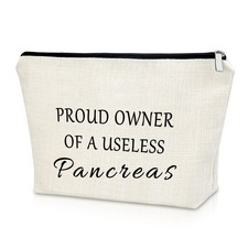 Sazuwu Diabetes Awareness Makeup Bag Cosmetic Organizers Support Gifts for Wo...