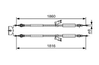 Bosch Seilzug, Feststellbremse Hinten, Mitte FüR Volvo