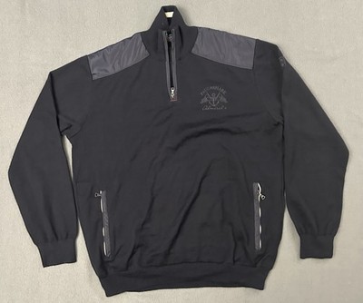 Paul & Shark Black 100% Wool Long Sleeve Pullover Jumper Mens XL