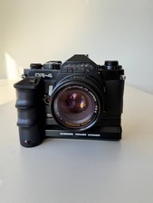 Chinon CE-4 SLR Film Vintage Camera 35mm w/ Power Winder w/ 50mm 1.9 Lens WORKS