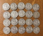 Walking Liberty Half Dollar Roll of 20 coins 90% Silver