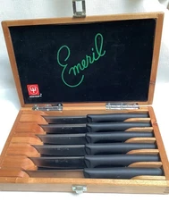 Emeril Wusthof 6 Piece Stainless Steel Steak Knife Set in Box