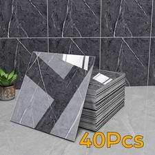 40pcs Marble Peel and Stick Wall Panels,Heat-Resistant Backsplash Tile Sticker