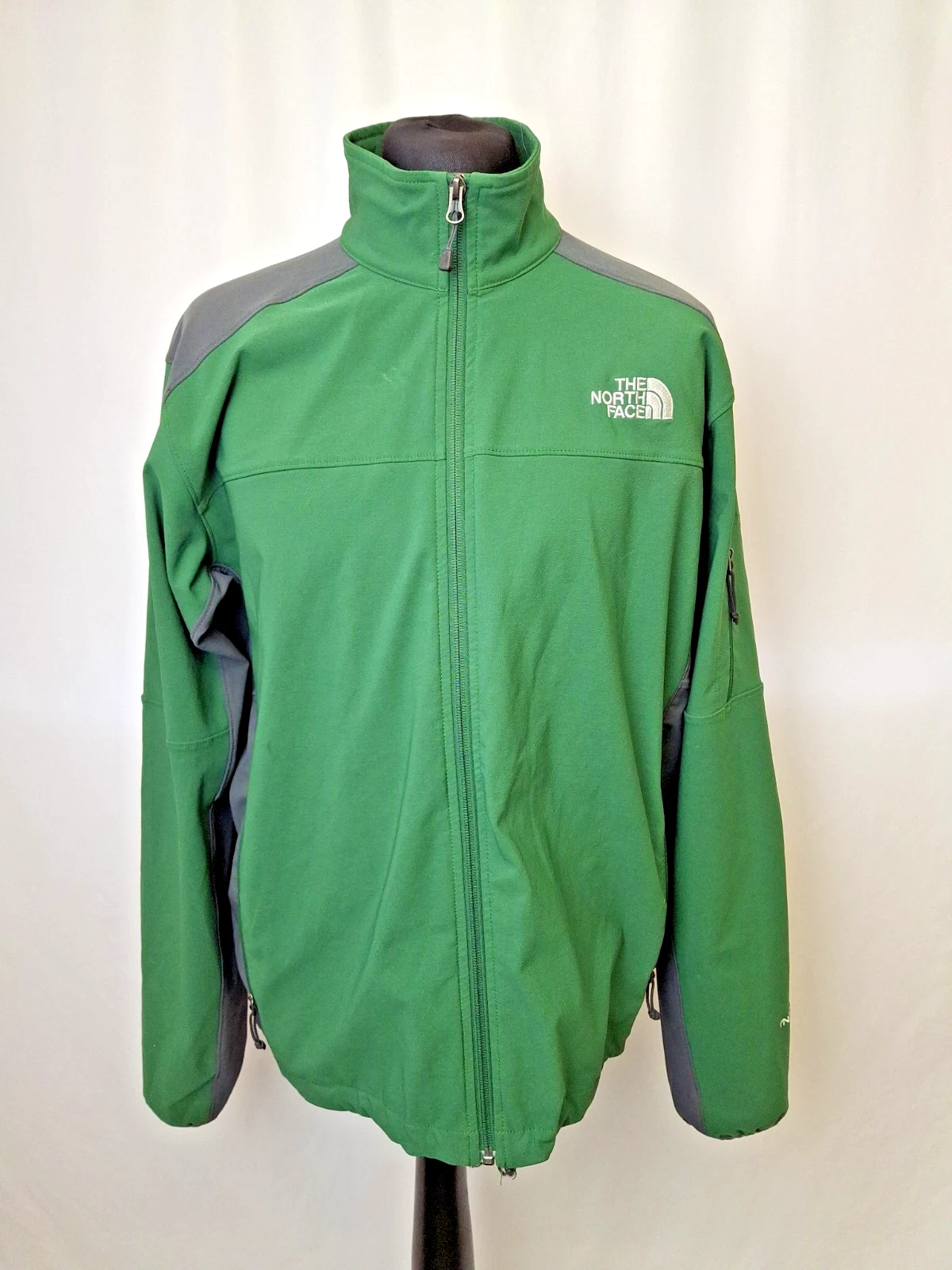The North Face Apex Nimble Softshell jacket green Full Zip Size Large E5334