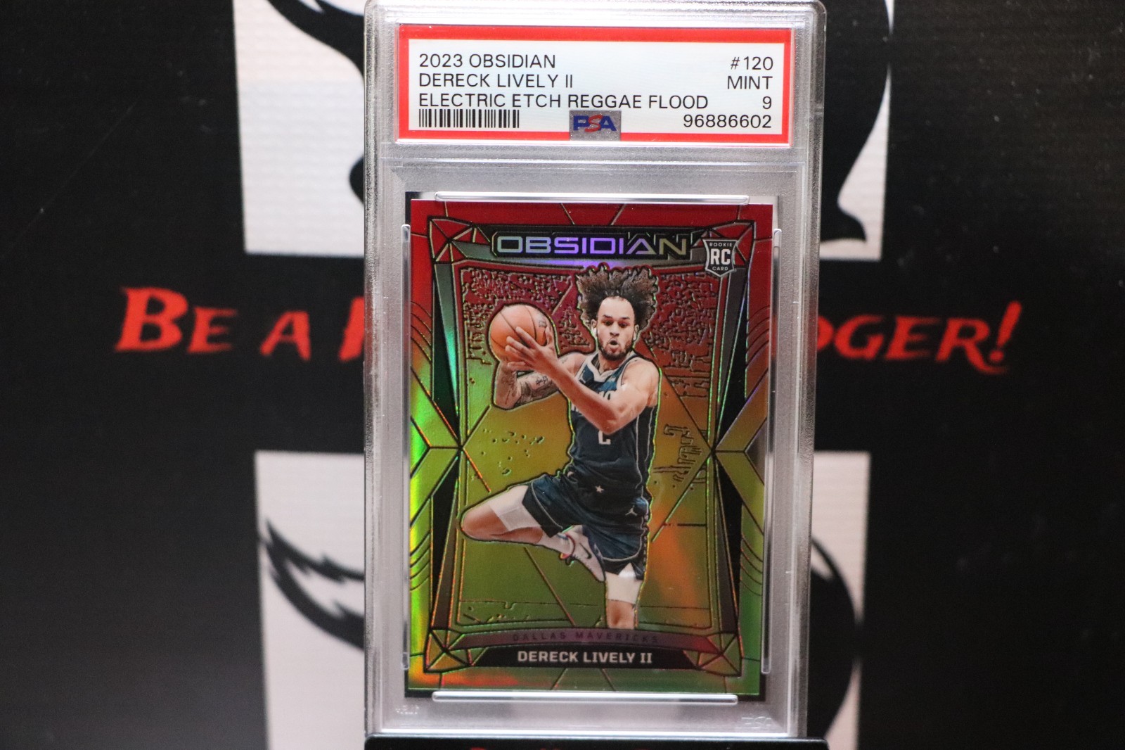 2023-24 Panini Obsidian - Dereck Lively #120 Electric Etch Reggae Flood /75 (RC)