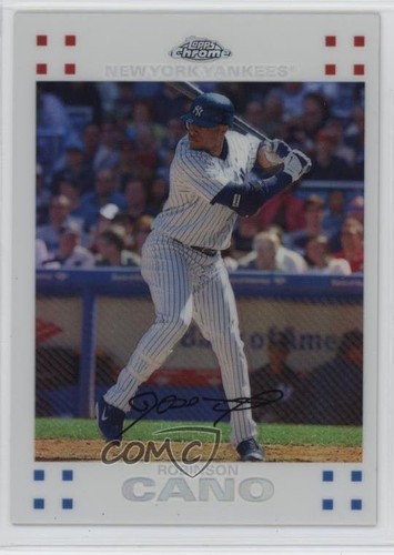 Robinson Cano [White Refractor] #100 2007 Topps Chrome card