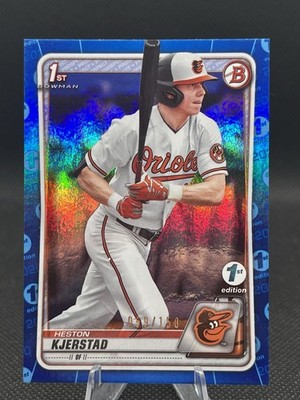 2020 Bowman Draft Baseball Heston Kjerstad Blue Foil 1st Bowman /150 1st Edition