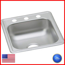 Elkay D117193 Dayton Single Bowl Drop-In Stainless Steel Bar Sink