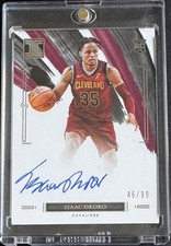 2020 Impeccable Isaac Okoro ROOKIE RC ON CARD AUTO /99. rookie card picture