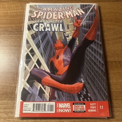 5x Amazing Spider-Man #1.1 1.2 1.3 1.4 & 1.5 Complete Learning To Crawl Set 2014