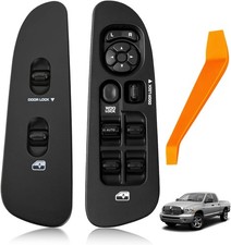 Power Window Switch with Bezel Driver Passenger Side Fit for Dodge Ram 1500/