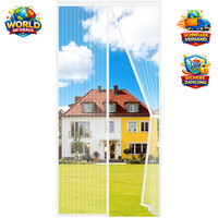 Fliegengitter BalkontüR Magnet Insektenschutz 90X210Cm Ohne Bohren Weiß