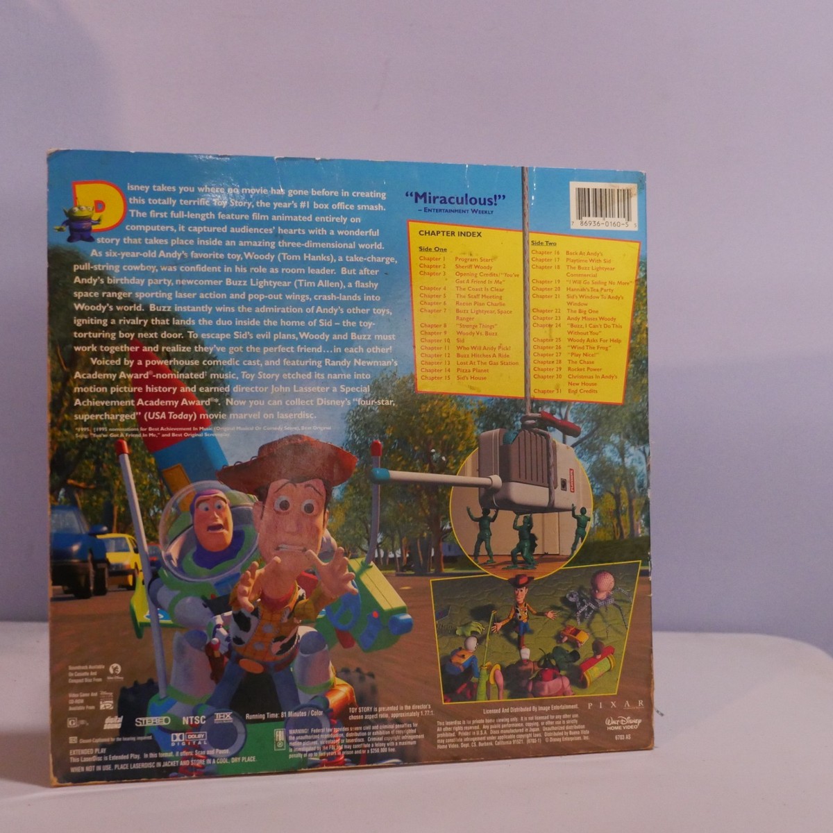 Disney Toy Story Laserdisc THX Ext Play CLV Dolby Digital NTSC