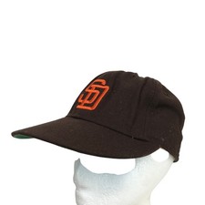 VTG San Diego Padres MLB Baseball Cap Brown Orange SD Logo New Era Pro Model
