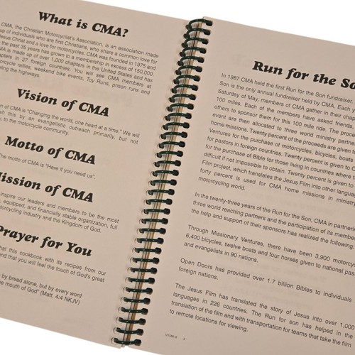 Kansas Praise Riders Cookbook 2012 Christian Motorcycle Association Spiral - Picture 10 of 17
