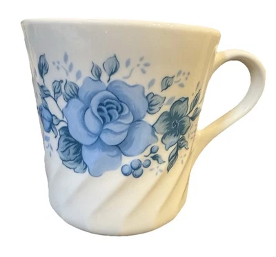 Vintage Corning Ware Blue Velvet Coffee Mugs Lot Of 6 USA Microwaveable - image 1 of 4