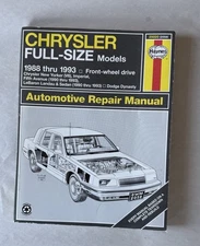 Haynes Chrysler Full-Size Models Repair Manual 1988–1993 FWD (25020)