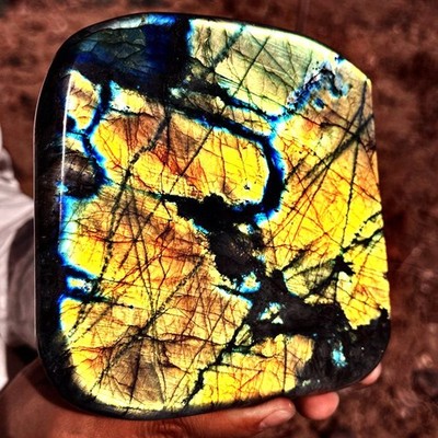 6.03LB Top natural Labrador flash moonstone quartz crystal mineral specimen