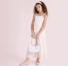 LoveShackFancy x Target Girls Floral Tiered Maxi Dress Light Pink NWT Size 16