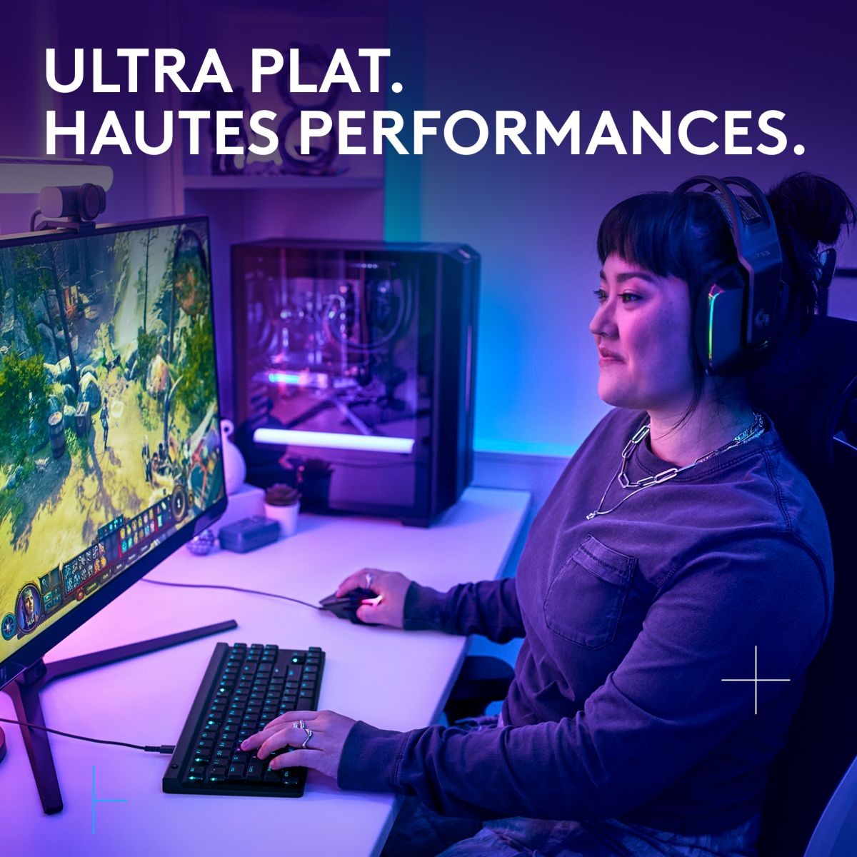 Clavier gamer Logitech G515 TKL tactile noir idéal pour setup streaming