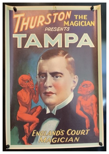 Tampa Englands Court Magician Rays Sugden Two Red Devils Poster Repro—19½x13⅜”