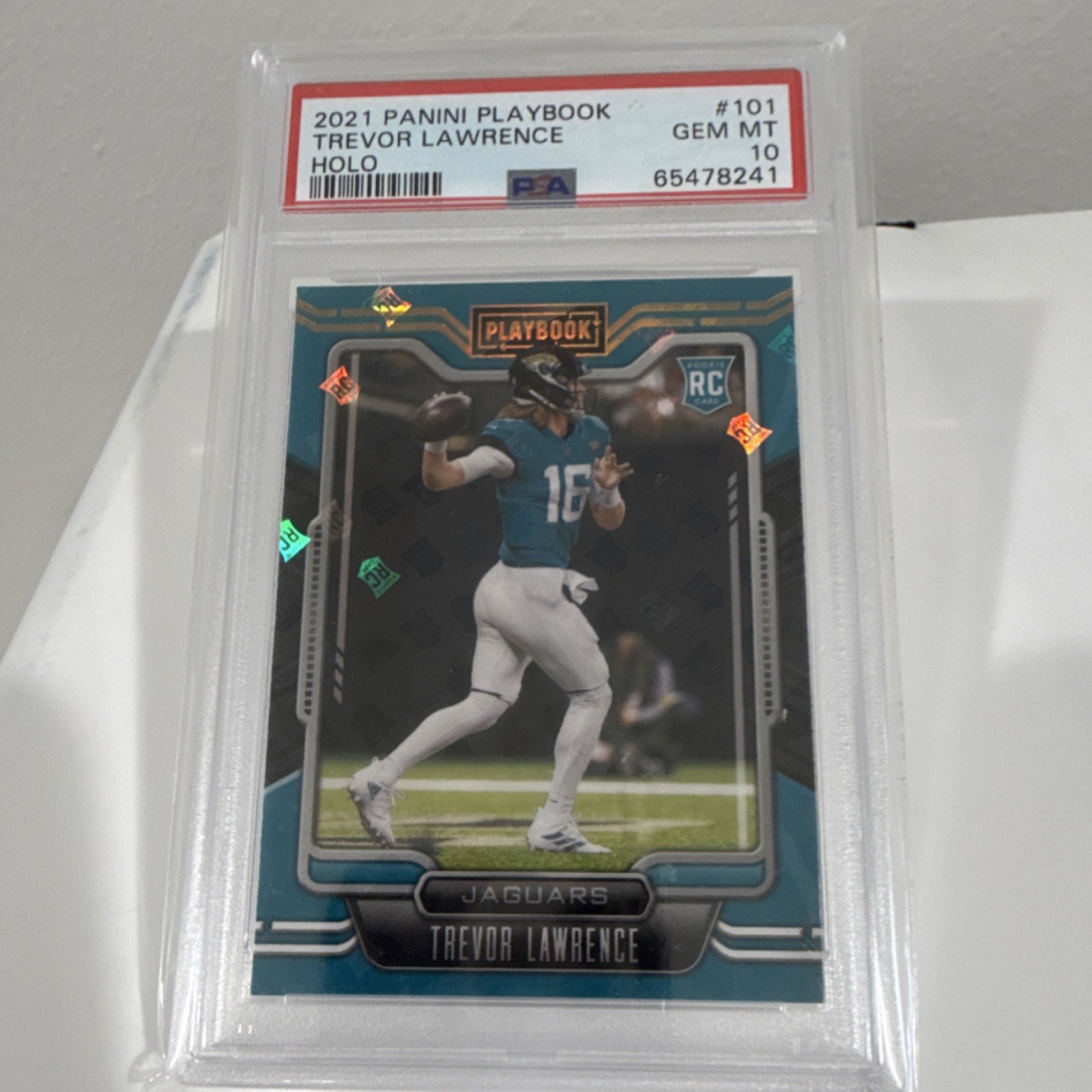 Trevor Lawrence Panini Playbook #101 Holo