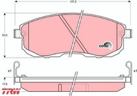 TRW GDB1003 Bremsbelagsatz FüR Scheibenbremse Bremsbelagsatz BremsbeläGe