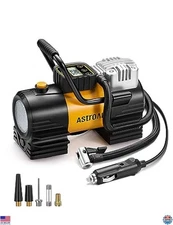Portable Tire Inflator Air Compressor 150 PSI 12V DC with LED Light for Cars