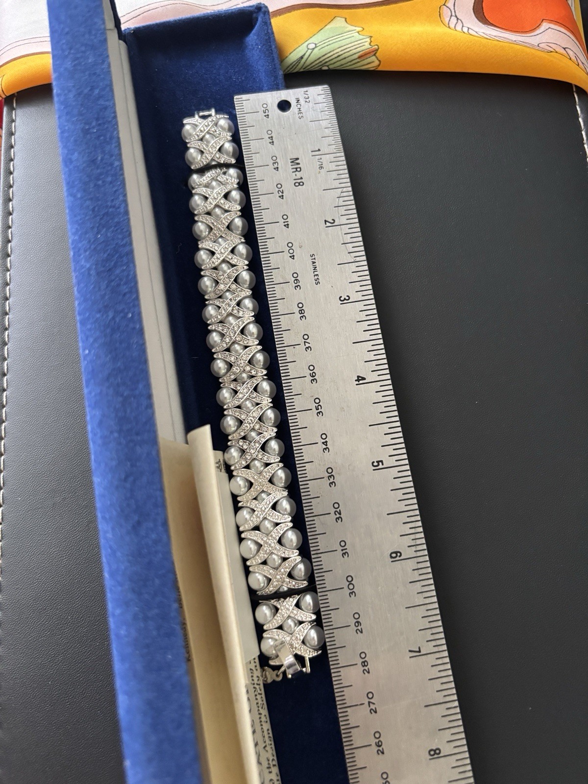 CAMROSE & KROSS JACQUELINE JBK PEARL CRYSTAL NECKLACE BRACELET EARRING SET,COA