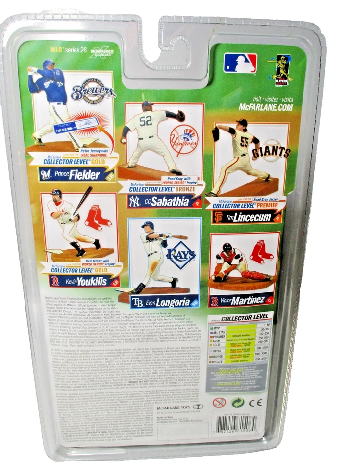 Prince Fielder 2010 McFarlane MLB 26 Oro Milwaukee Brewers COMO NUEVO Nuevo en Paquete Foto 2 de 2