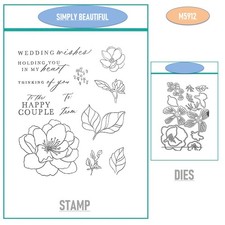 SIMPLY BEAUTIFUL Dies and Stamps Scrapbook DIY Handmade Greeting Card Making