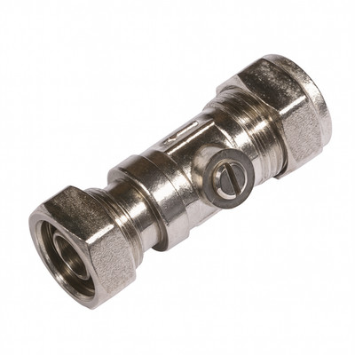 15 mm x 1/2'' gerade Chrom Serviceventil Messing Isolierung - Fitting Sanitär UK