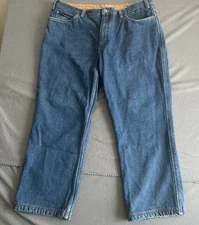 Duluth Trading Co Ballroom Flannel Lined Jeans Men 44x30 (Fit 42x30) Relaxed Fit