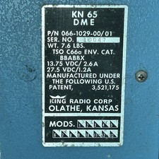 KING 28V KN 65A DME P/N 066-1029-03