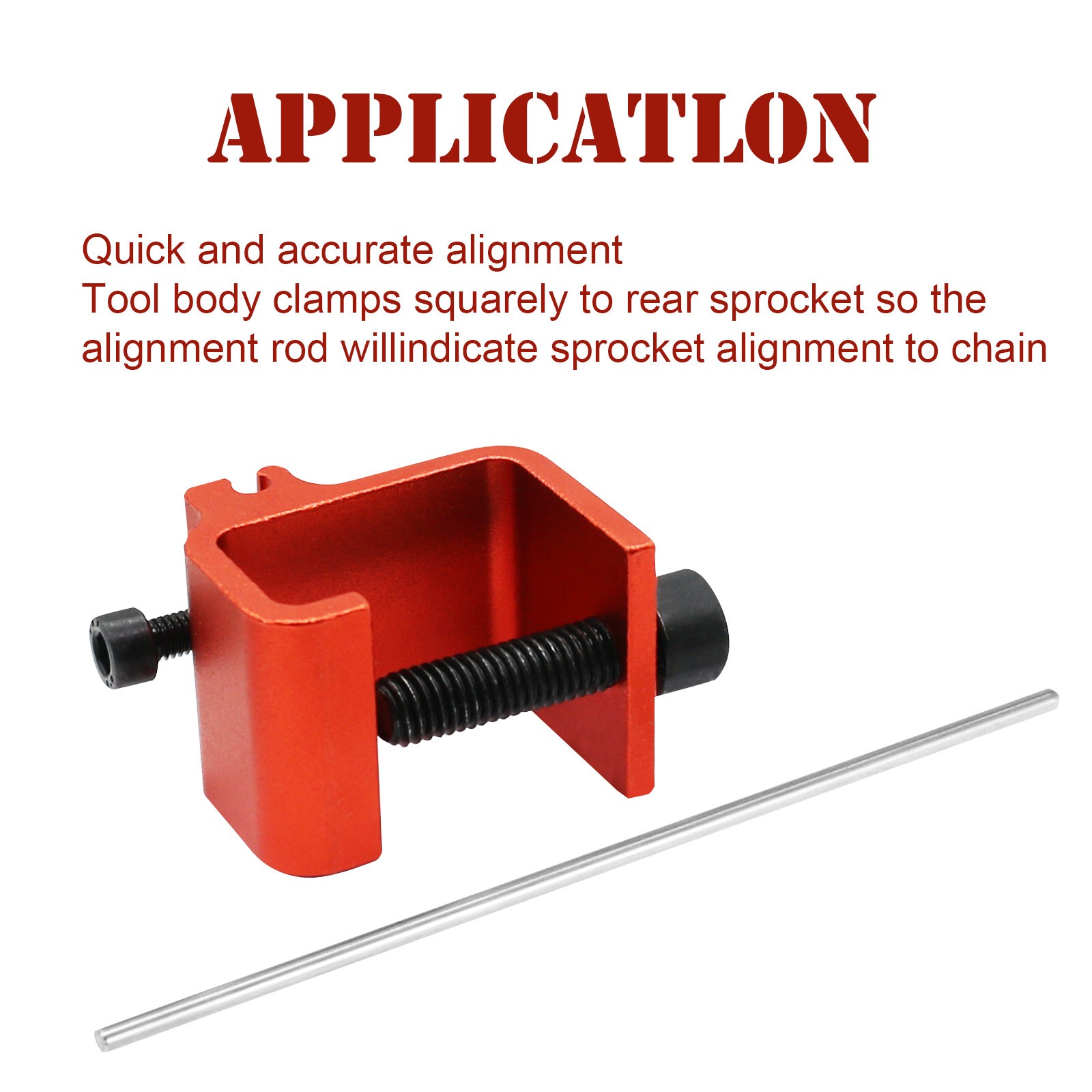 Chain Alignment Tool for Motorcycles ATVs Quick Accurate Alignment Tool Red