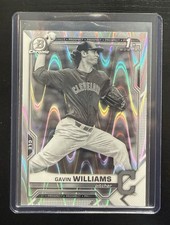 Gavin Williams 2021 Bowman Chrome Draft 1st Raywave Refractor #BDC-93 GUARDIANS