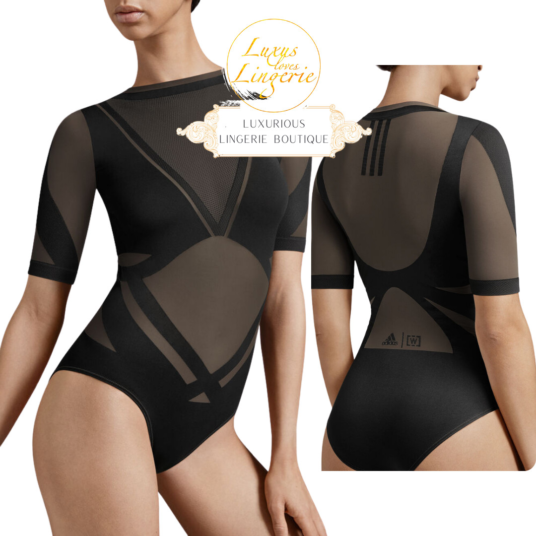 Sheer Motion Body By Wolford XS Naerly Black short Sleeve Sporty Design Transpar