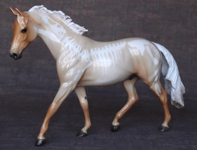 Peter Stone Model Horse TATE = T-Rex Dinosaur Bones Deco Pony - Palo Roan Glossy
