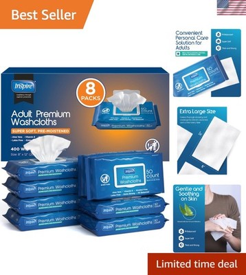 Adult Wet Wipes, Wash Cloths, Incontinence & Cleansing for Elderly Extra Larg...