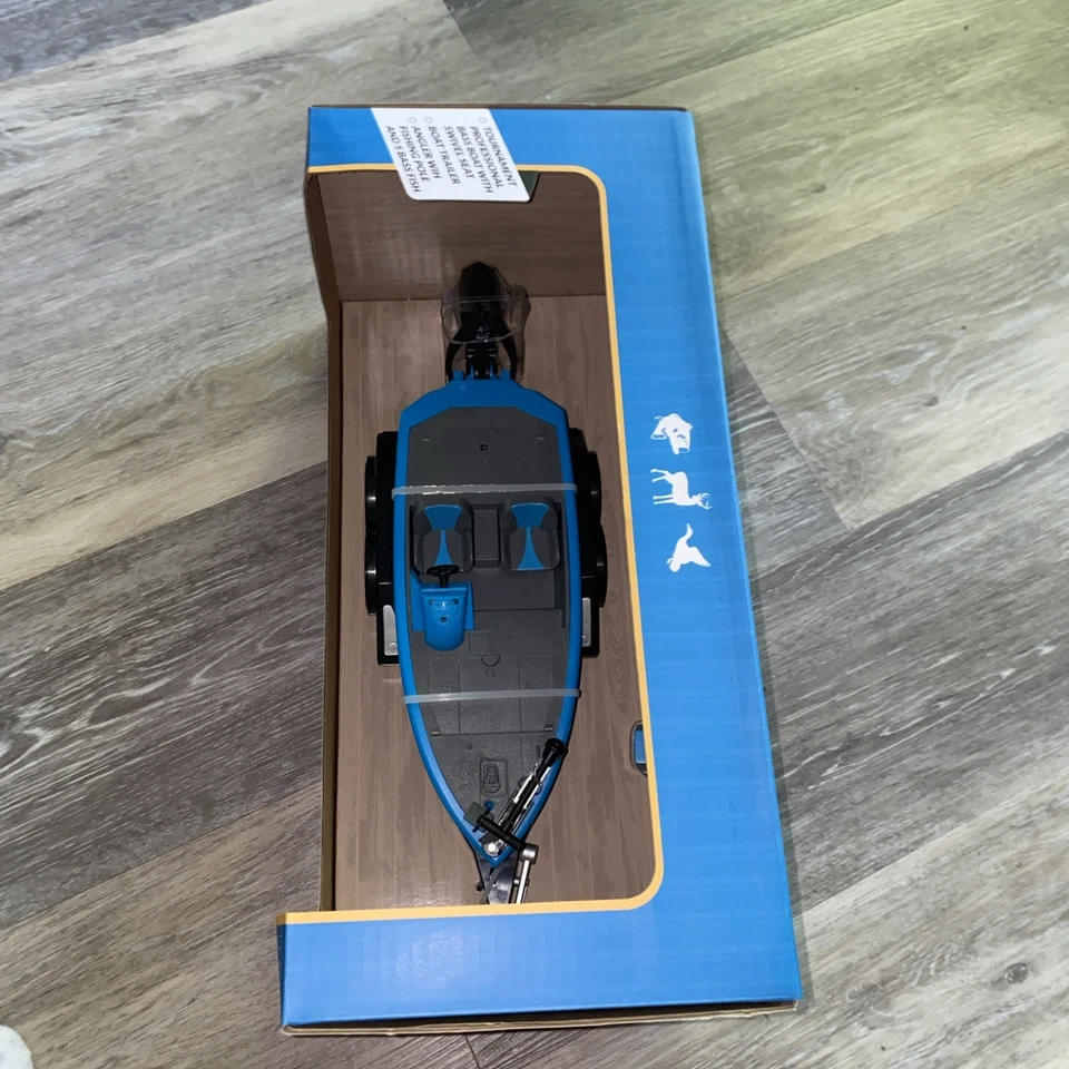 Big Country Toys NEW Bass Boat With Angler Fish Fishing Pole & Boat Trailer - Image 2 of 4