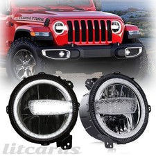 For Jeep Wrangler JL JLU Gladiator JT 2018-2026 DRL LED Headlights Assembly
