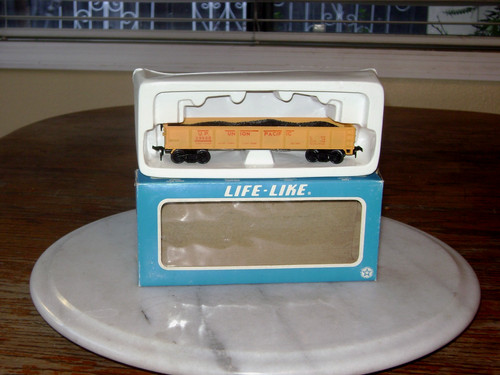 GÓNDOLA LIFE-LIKE HO AMARILLO UNION PACIFIC GRAVEL CAR U.P. CAJA TREN 29500 | Zustand: New