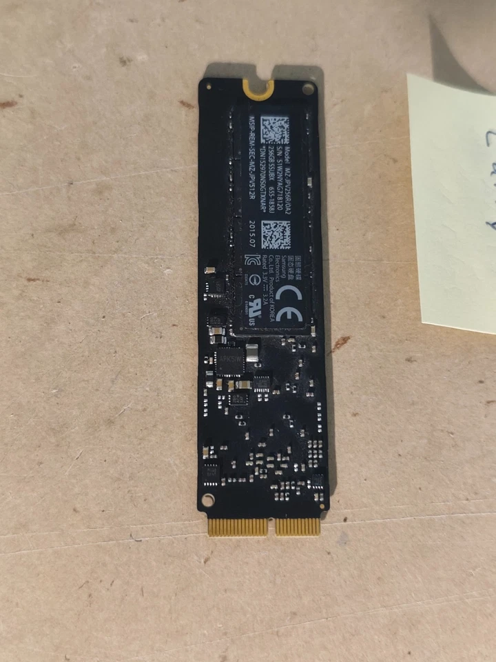 Apple Samsung MZ-JPV256R/0A2 256GB SSD aus MacBook Air A1466 early 2015 - Bild 4 von 4